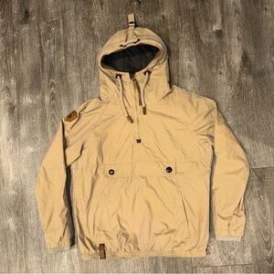 Naketano Men's Beige Hooded Windbreaker